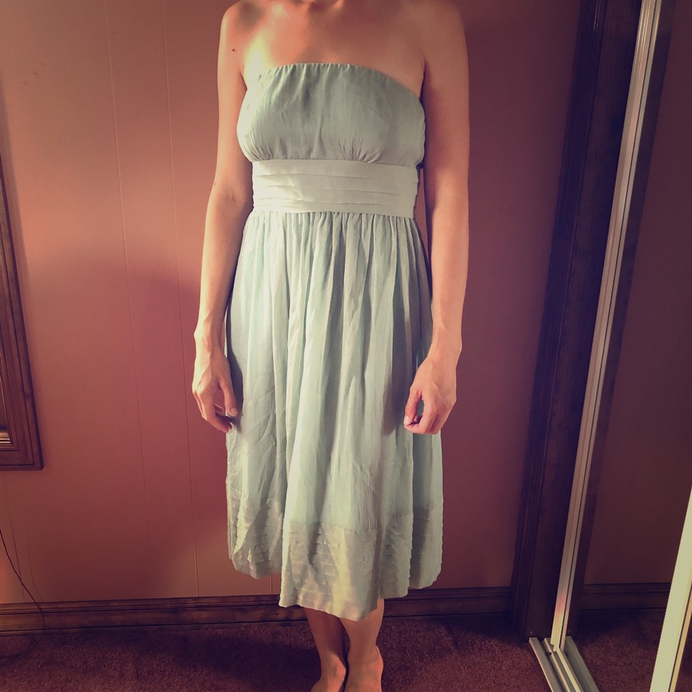 J-Crew Strapless chiffon dress